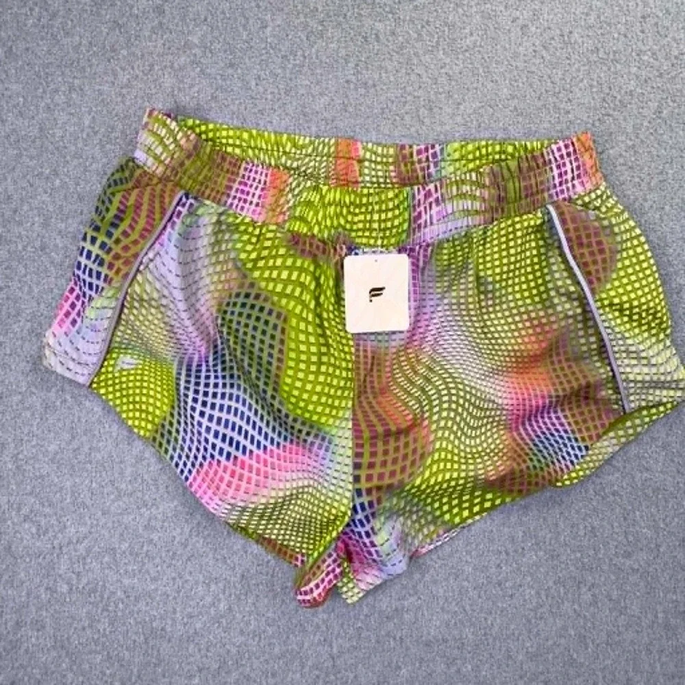 NEW Fabletics Shorts Eco Full Speed Run Short Womens L Drawstring Multicolor Run